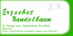 erzsebet mandelbaum business card